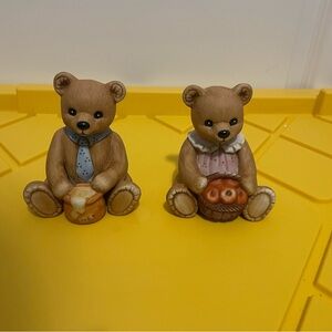 Set of 2 HOMCO Porcelain Harvest Bears #1405